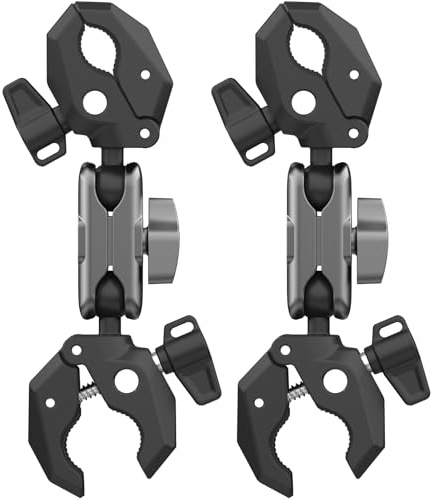 Kit di montaggio per moto Insta360 X5 X4, morsetto a doppia sfera per selfie stick per GoPro Insta 360 DJI Action 5 Pro Osmo Pocket 3 Asta di prolunga per bici/manubrio/guida sella/accessori per