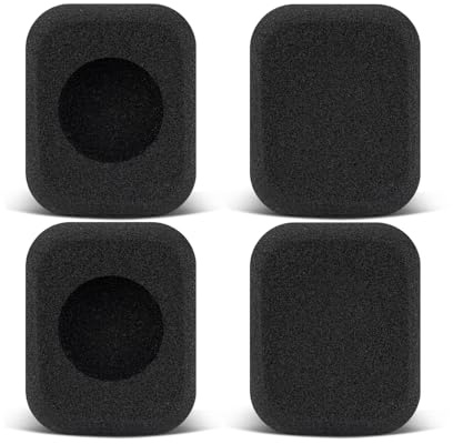 SOULWIT 4 Pezzi Cuscinetti Ricambio per Bang & Olufsen B&O Beoplay Form 2/2i Cuffie, Padiglioni in Spugna Morbidi e Durevoli con Schiuma ad Alta Densità - Nero