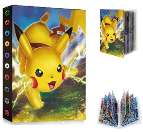 Album per Carte Pokemon, Raccoglitore Carte, Libro Porta Carte, Album di Carte Collezionabili, 30 Pagine, Capacità 240 Cartes