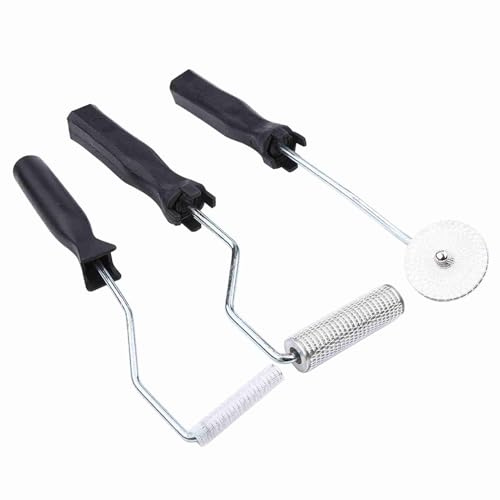 Dioche 3pcs/set F3Pcs Juego de Herramientas de Paleta de Burbujas de Aleación de Aluminio para Rodillos de Laminación de Fibra de vidrio: Solución de Nivelación de Resina Duradera, Rentable y
