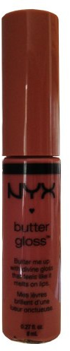 NYX Professional Makeup Gloss à Lèvres Repulpant, Effet Lèvres Pulpeuses, Non Collant, Texture Douce et Crémeuse, À Porter Seul ou avec Rouge à Lèvres, Butter Gloss, Teinte : Crème Brûlée (05)