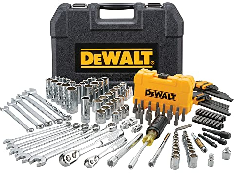 DEWALT Mechanics Tools Kit and Socket Set, 142-Piece, 1/4 & 3/8 Drive, MM/SAE (DWMT73802)