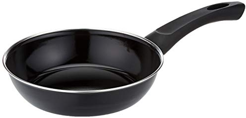 Riess, 0051-022, Gourmetpfanne 20, CLASSIC - SCHWARZEMAILLE, Durchmesser 20 cm, Höhe 6.5 cm, Inhalt 1 Liter, Emaille, schwarz, Bratpfanne, Induktion