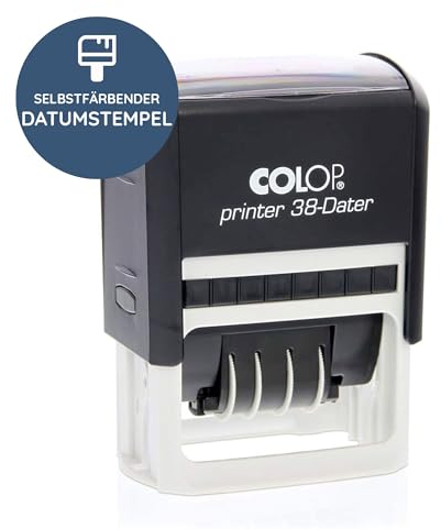 Datumstempel Colop Printer 38 custom (56x33 mm - 5 Zeilen) mit individueller Textplatte