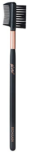 Skone Cosmetics Eyebrow Brush and Comb, Luxe Premium Rose Gold Eyelash Brush and Eyelash Comb - Professional Grade Nylon Eye Brow Brush Comb, Dual Sided Eyelash Brush Separator