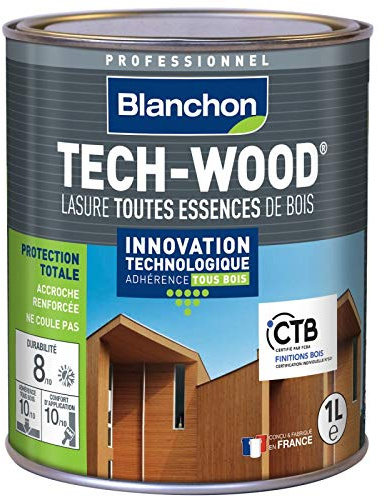 Lasure Tech-Wood Blanchon 1L - Nuance de la Lasure - Bois grisé