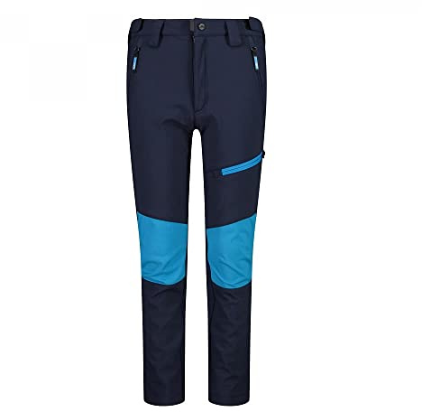 CMP - Pantaloni in Softshell da Bambini, Black Blue, 176