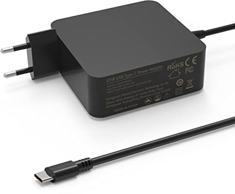 Chargeur USB C 65w Adaptateur Secteur Type C pour Macbook Pro/Air 2020 2019 2018 2017 Lenovo ThinkPad X1 HP Chromebook X360 ASUS Acer Huawei Matebook Samsung Alimentation Ordinateur Portable