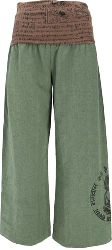 Weite Marlenehose, Buddha Wellnesshose, Yogahose, Boho-Stil, olive, XL