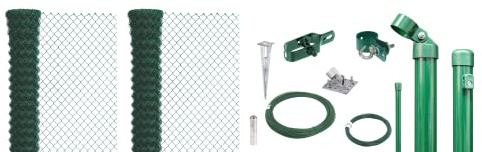 Alberts 633134 - Set completo di recinzioni, colore: Verde