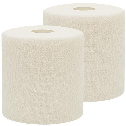 2 Rotoli Benda Elastica Coesiva 20 Metri x 10CM Bende Elastiche per Bendaggio Fissaggio Mdicazione Fratture Leggere