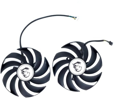 iHaospace Replacement Graphics Card Cooler Fan Compatibile con MSI GeForce RTX 3060 Ti GAMING X 8G LHR, 3060 GAMING/X, 3050 GAMING/X, PLD10010B12HH, 2 cuscinetti a sfera, 95 mm