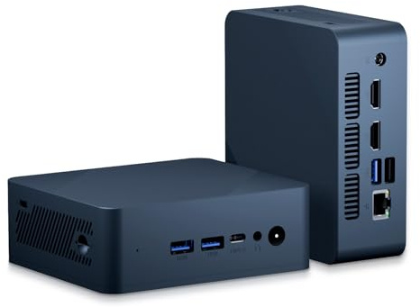 Esslorex Mini PC Ryzen 5 3550H, 16 GB DDR4 RAM 512 GB SSD, Mini Computer Display 4K 60 Hz/Doppia porta HDMI/Tipo C e USB 3.2/LAN RJ45/WiFi 5 per casa/ufficio/lavoro