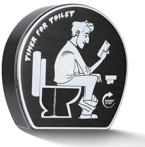 Muorruo Temporizador de Arena de 5 Minutos para Baño, Creativo Reloj de Arena para Inodoro, Decoración del Hogar Jardín Juguetes Gadgets, Broma de Cumpleaños para Esposo, Regalos Divertidos para