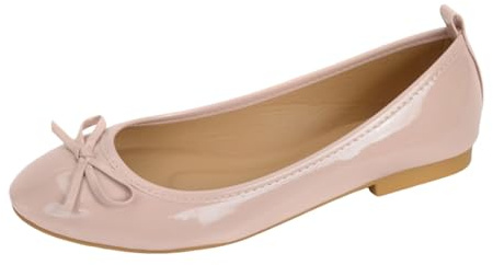 Pretty Ballerinas Women's Balerina Shoes Medieval Flat Summer Shoes Girls Comfortable Velvet Shoes Wide H Traditional Shoes Elegant Gymnastics Shoes, pink, 7 UK