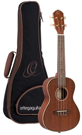 Ortega Guitars Ukulele Concerto Acustico – Timber Series – Gig Bag Inclusa – Mogano, Natural (RU11)