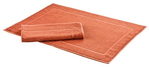 Floringo 2er Set Badvorleger - Badematte Sprint - Duschvorleger ca. 650 g/m² - ca. 50x70 cm - Terra