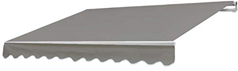 Mendler Alu-Markise T791, Gelenkarmmarkise Sonnenschutz 4,5x3m - Polyester, grau-braun