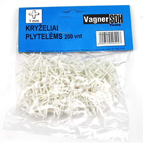 200 x Fugenkreuze 1 mm Fliesenabstandhalter Fliesenkreuze Distanzstücke