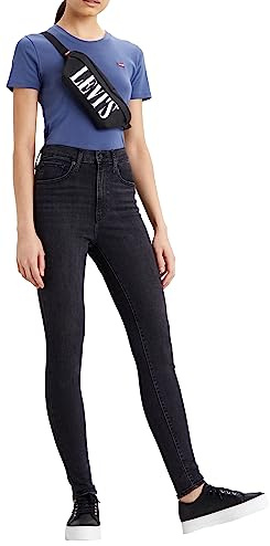 Levi's Mile High Super Skinny, Jeans Donna, Black Ground, 27W / 30L