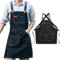 Gaf Nuncew Grembiule jeans con tasche grembiule da cucina in denim regolabile per uomo e donna cucina, giardino e sala da pranzo, Le Noir, Taglia Unica