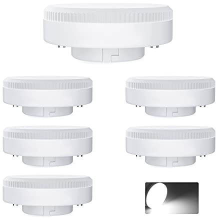 GX53 LED-lampor, 10W GX53 LED Bulb 1000LM, AC 220-240V icke-dimbar utan flimmer, 6 st (Color : Cool White 6000K)