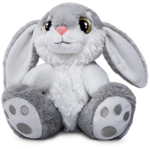 HO-EF Easter Bunny Stuffed Animal, 8.5 Bunny Plush with Floppy Ears, Machine Washable& Softness, Cute Bunny Rabbit Plush Toys for Girls Boys Kids Babies Easter Birthday Gifts Decoration, Gray