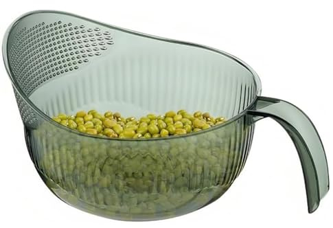 BBTISG Cuencos de Lavado de Arroz, Cesta de Lavado de Frutas y Verduras de Gran Capacidad para Lavadora Colador Escurridor Coladores de Frutas para Verduras, Frutas, Arroz (verde)