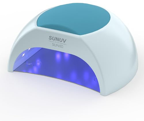 SUNUV SUN2C Nageltrockner UV LED Nagellampe für Gelnägel, 10, 30, 60, 90s Timer, Automatischer Infrarotsensor, Geeignet für Maniküre und Pediküre, Geschenk für Frauen (Blau)