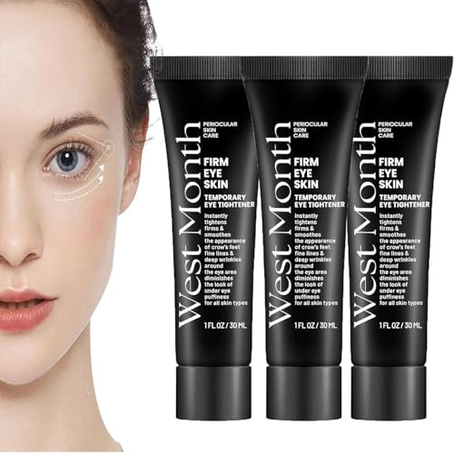 WEST MONTH-Make up Eye Firmer, Instant Eye Firm Cream, Fast Firming Eye Cream, Advanced Instant Firm Eye Tightening Cream, Instantly Reduces Under Eye Bags, Dark Circles (3 Pcs)