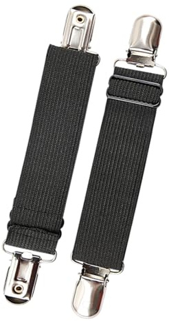 Générique Attaches Pantalon - 2 Pièces Réglables Pinces d'Étrier - Bretelles Anti-Dérapantes Unisexe pour Bottes | Randonnée Motocyclisme Pêche Camping