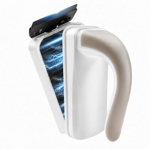 Qibivfo Limpiador Magnético Acuario, Limpiacristales Magnético para Acuario con Rascador Extraíble, Limpiador de Algas para Cristal de Pecera hasta 12 mm