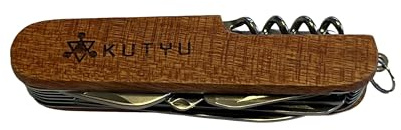 KUTYU BO-580 Folding Multitool Multi-Purpose Pocket Knife Stainless Steel Wood Handle Outdoor Camping Gadget