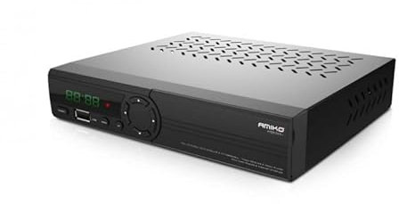 AMIKO HD8265+ Combo S2 & T2/C HEVC265 HDTV Récepteur satellite numérique (WiFi, HDTV, S2, HDMI, 2 x USB 2.0, Full HD 1080p, YouTube préprogrammé pour Astra avec câble HDMI – Noir