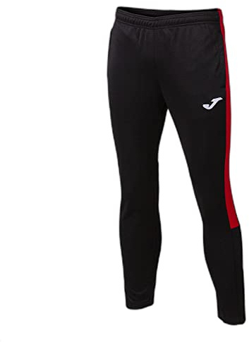 Joma Hombre Pantalón Deportivo, Negro/Rojo, L