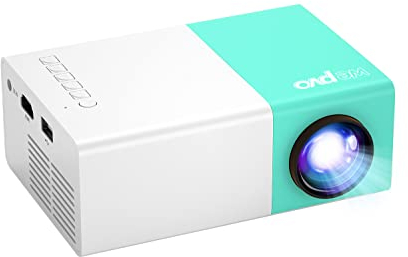 Mini Beamer, wepvo Tragbarer mini Projektor LED Video-Beamer für Heimkino,Film Projektor für Draußen mit HDMI/USB (YG300Plus)