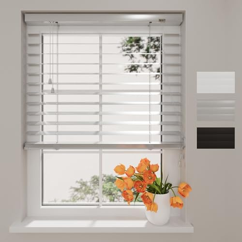 DTCH® Aluminium Jalousie Innen Grau 150 x 180 cm (BxH), 50mm Matte Aluminium lamellen, Breiten von 60 bis 240 cm