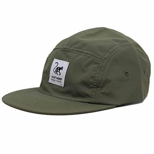 Surf Monkey Cappellino strapback regolabile impermeabile - Classic Jockey Cap - Cappellino da baseball per uomo/donna Cappellino a 5 pannelli, verde, Taglia Unica