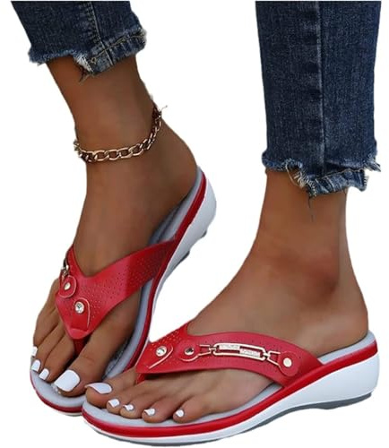EXECAB Sandales séparateurs d'orteils pour Femmes Tongs en pour Femmes été Pantoufles à Bout Clip en Cuir Pantoufles à Plateforme en Caoutchouc Chaussures