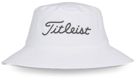 Titleist Mens Players StaDry Golf Bucket Hat, White, One Size Fits All