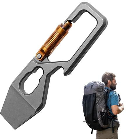 Piede di porco versatile in lega di titanio, con forte, resistente lega di titanio, ideale per la costruzione, kit di sopravvivenza e uso all'aperto, ferro di porco portatile