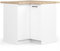 AKORD | Mueble de Cocina en Esquina Con Encimera Oliwia S90 | Base Con 2 Puertas y 2 Estantes | de Entrada | Aparador | Isla | Armario | 46 x 90 x 85 cm | Blanco