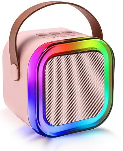 Chennyfun Machine Karaoké pour Enfants avec 2 Microphones,Haut-parleur Bluetooth Sans Fil avec Effets de Changement de Voix & lumières LED,Haut-parleur Bluetooth Sans Fil Portable pour Enfants Adultes