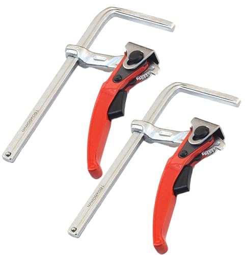 2 Pièces Serre Joint à Levier, Joint Rapide Serrage,En Tout Acier, Élément de Serrage ø20 pour Tables Multifonctions, Presse à Serrage Rapide Réglables, Plage de Serrage 160, Profondeur de Gorge 60