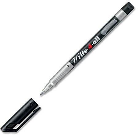 STABILO 'Write-4-all' CD/DVD All Purpose Permanent Marker Pen – Schwarz – Fein (Pack von 3)