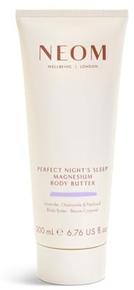 NEOM Perfect Night's Sleep Magnesium Body Butter, 200ml I Lavender, chamomile and patchouli I Essential Oils I Nourish and soften skin