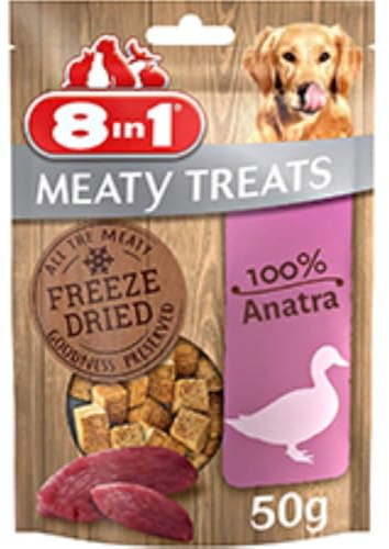 8in1 Meaty Treats Köttbitar för Hundar, Anka, 50 g