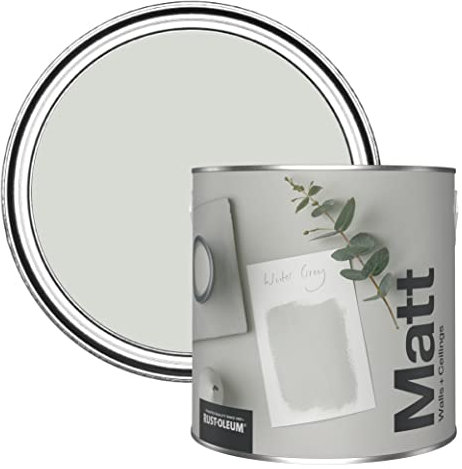 Rust-Oleum Colours Matt Emulsion Wall and Ceiling Paint - Winter Grey 2.5L