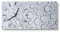 DEQORI Glasuhr | vertikal 60x30 cm | Motiv Wassertropfenmuster | große XXL Design Uhr aus Glas | leise Wanduhr für Wohnzimmer & Küche | Moderne Hingucker Uhr für die Wand