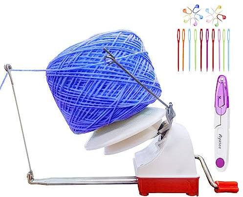 Garnboll uppdragare, stor kapacitet vävgarn stickning vävstol virkning snabb boll uppdragare gör-det-själv stickningsnålsset, handmanövrerad garn boll uppdragare 295 ml (L22)
